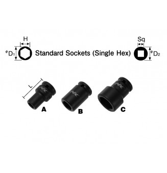1/2" MP Standard Socket (Fixed Magnet Type)